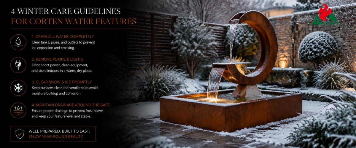 4 Essential Protection Guidelines for Corten Steel Water Features During Winter